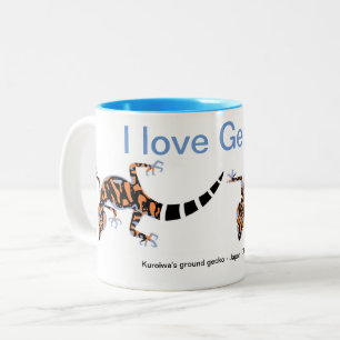 Em Dois Tons Gecko - Uma caneca de café com duas tonalidades