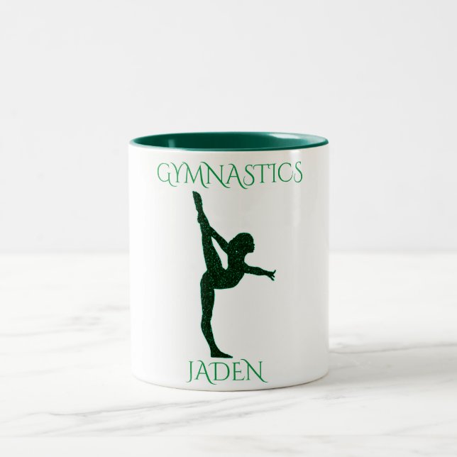 Em Dois Tons Ginástica, duas caneca de café personalizada. (Centro)