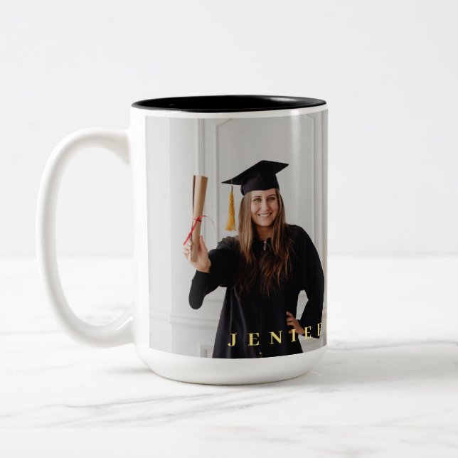 Em Dois Tons Graduação da turma de 2026 Caneca de café Two-Tone (Esquerda)