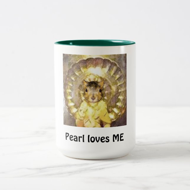 Em Dois Tons Grande caneca de café para todos os fãs de MIM (Centro)