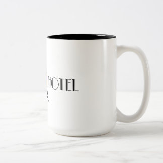 Em Dois Tons Hotel de Tydvil - grande caneca de café - logotipo