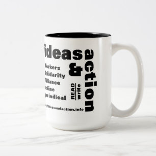 Em Dois Tons ideias & caneca de café do zine da Web do wsa da