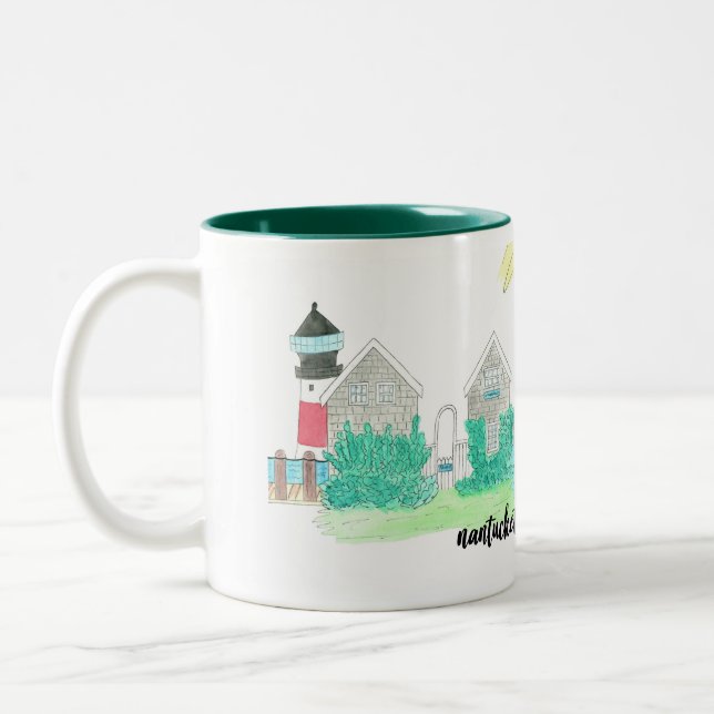 Em Dois Tons Ilha de Nantucket, caneca de café das MÃES (Esquerda)