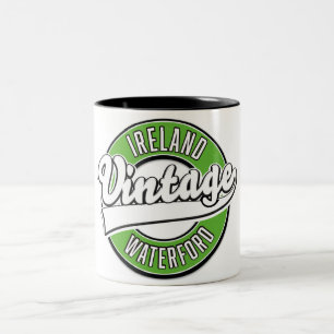 Em Dois Tons irlanda Galway vintage logo Caneca de Café Two-Ton