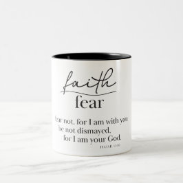 Em Dois Tons ISAIAH 41:10 - Caneca de Café