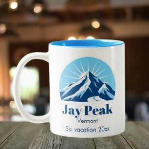Em Dois Tons Jay Peak Vermont USA caneca de café
