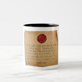 Em Dois Tons JÓ 12:7 - Caneca de Café