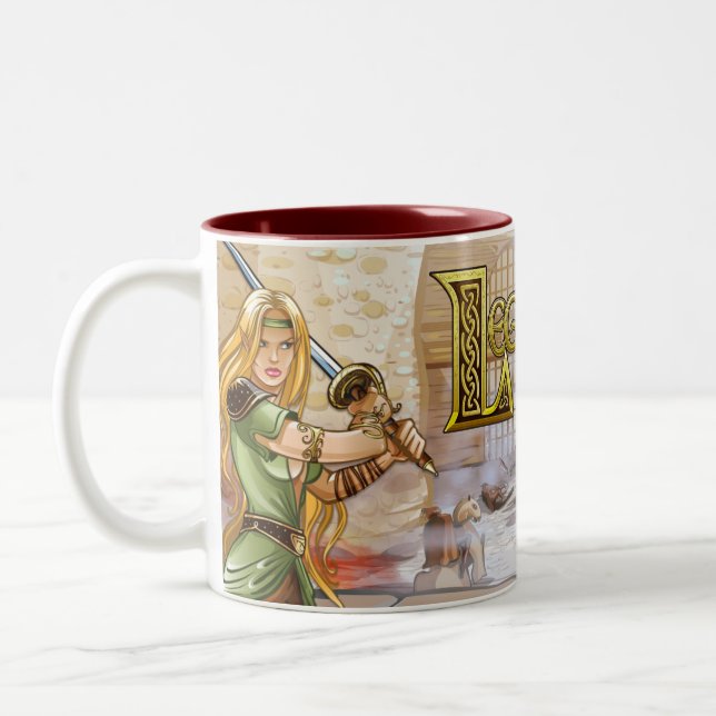 Em Dois Tons Legendlore V3 caneca de café (Esquerda)