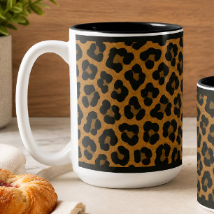 EM DOIS TONS "LEOPARD" - CANECA DE CAFÉ DE 15 OZ