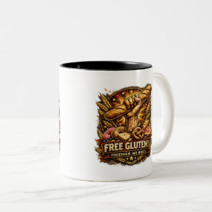 Em Dois Tons Livre de Glúten! Caneca de Café Engraçada para Ama