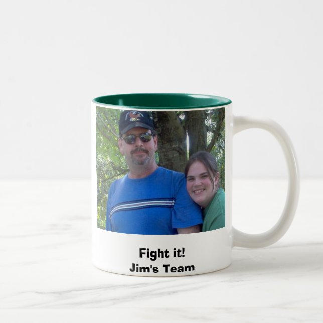 Em Dois Tons Lute-o! A equipe de Jim - caneca de café (Direita)