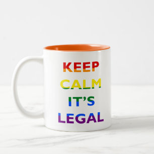 Em Dois Tons Mantenha a calma que é caneca de café legal do