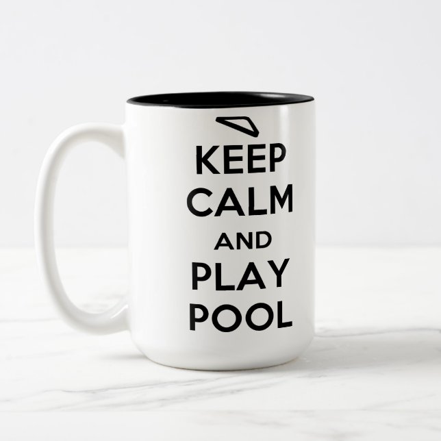 Em Dois Tons Mantenha a caneca de café da piscina da calma e do (Esquerda)