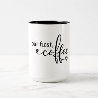 Em Dois Tons Mas Primeiro, Caneca de Citação de Café para Amant