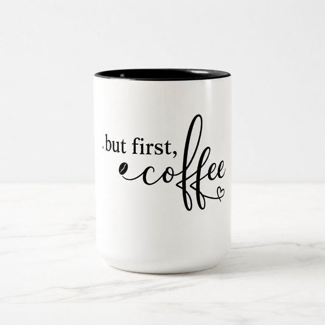 Em Dois Tons Mas Primeiro, Caneca de Citação de Café para Amant (Criador carregado)