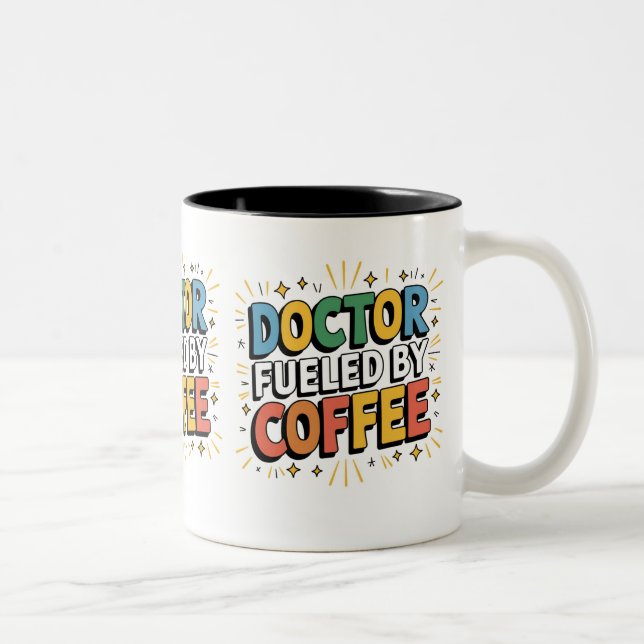 Em Dois Tons médico alimentado por caneca de café (Direita)