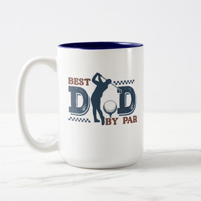 Em Dois Tons Melhor Pai By Par Caneca de Café (Esquerda)