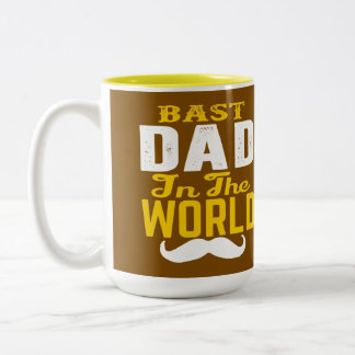 Em Dois Tons Melhor Pai Do Mundo Caneca De Café Com Bigode Vint