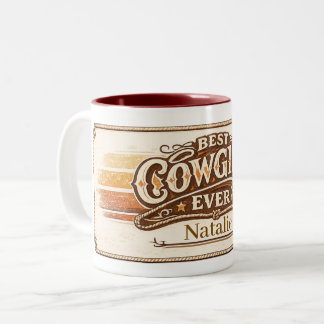 Em Dois Tons Melhor Vaqueira de Todos os Tempos Caneca de Café