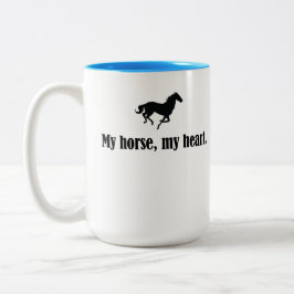 Em Dois Tons Meu Cavalo, Minha Caneca de Café (cor interior)
