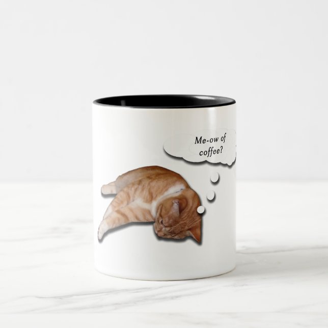 Em Dois Tons Mim-ow da caneca de café (Centro)