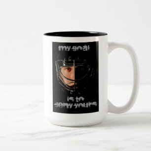 Em Dois Tons Minha Meta (Goleiro de Hóquei) Caneca de Café com