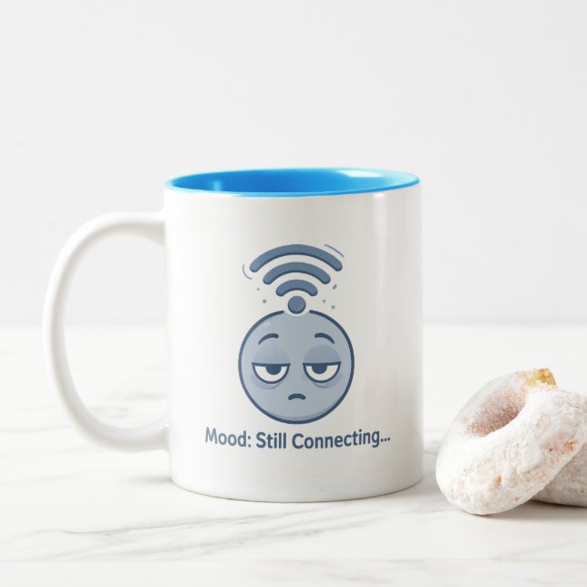 Em Dois Tons Momentos de Café da Manhã - Caneca Engraçada de Du (Com Donut)