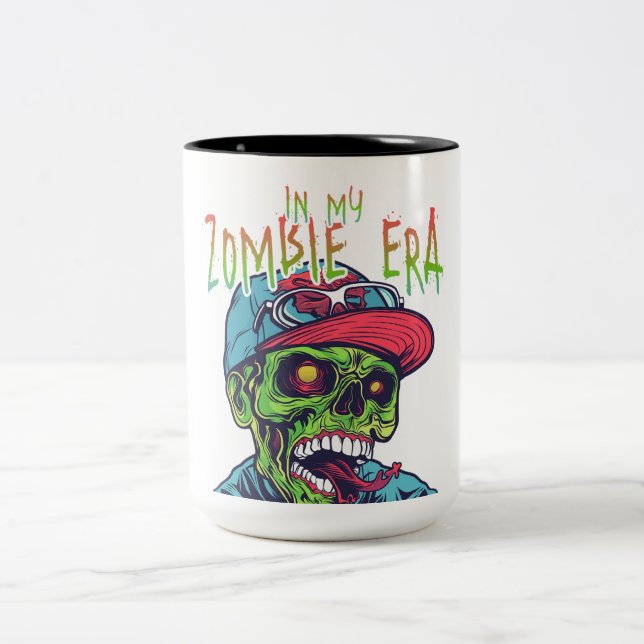 Em Dois Tons Na Minha Caneca de Zumbi | Café de Halloween de Te (Centro)