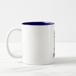 Em Dois Tons Na nuvem de palavras (V1 Azul) caneca de café