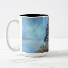 Em Dois Tons "Nascer na caneca de café do cavalo selvagem do