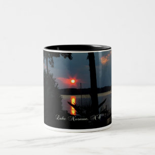 Em Dois Tons Normando do lago, caneca de café do NC