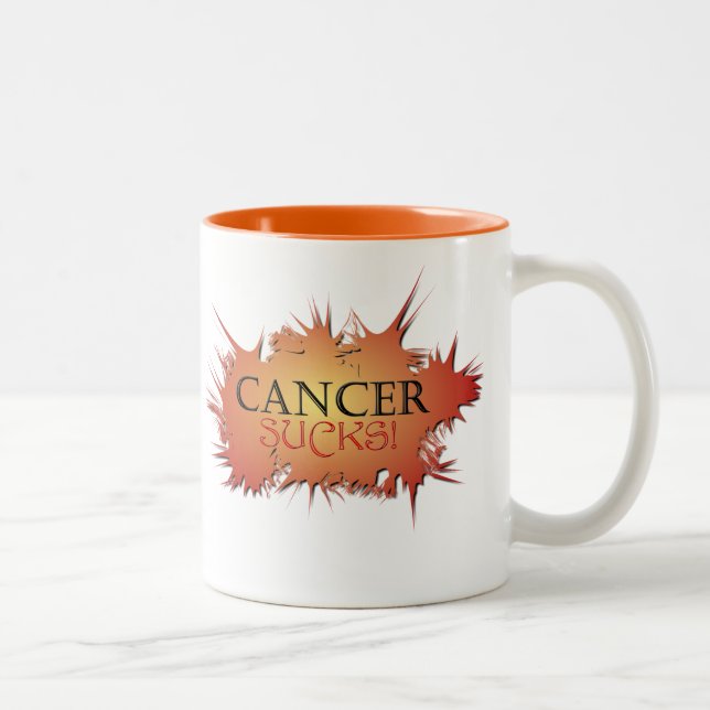 Em Dois Tons O cancer suga a caneca de café (Direita)