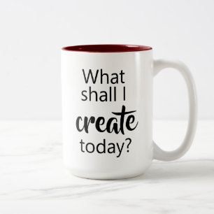 Em Dois Tons O Que Devo Criar Hoje? Caneca de Café