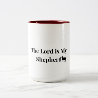Em Dois Tons O Senhor É Meu Pastor Caneca de Café Cristã