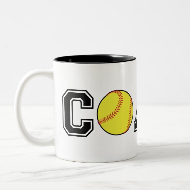 Em Dois Tons Obrigado de softball, sua caneca de café (Esquerda)