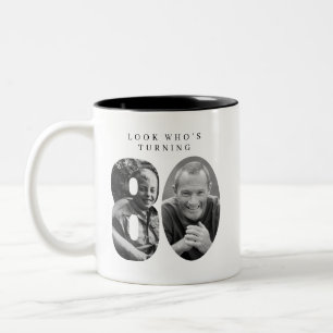 Em Dois Tons Olhe quem está fazendo 80 anos, Caneca de café de 