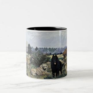 Em Dois Tons Os quatro belgas 11oz. Caneca de café