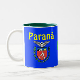 Em Dois Tons Paraná, caneca de café Caneca do estado de Brasi