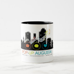 Em Dois Tons Pop-Acima Augusta! Caneca de café (11oz)
