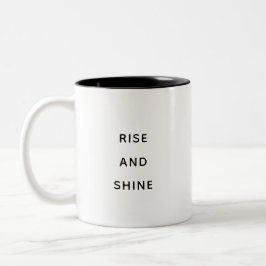 Em Dois Tons Presente de Caneca de Café Inspirador Rise and Shi