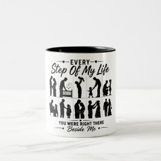 Em Dois Tons Presente de Caneca de Café Jornada Pai e Filha Par