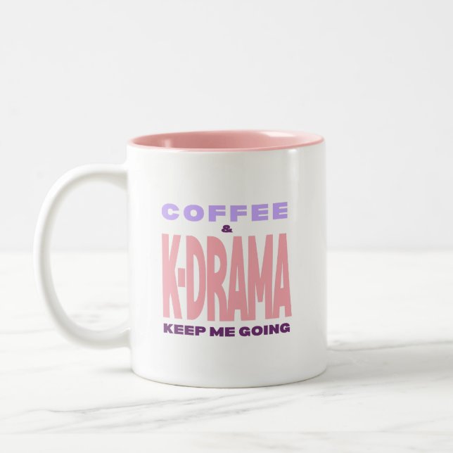 Em Dois Tons Presente de Caneca de Café para Amante de Kdrama T (Esquerda)