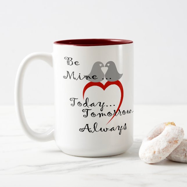 Em Dois Tons Presente de Dia dos Namorados Caneca de Café Seja  (Com Donut)