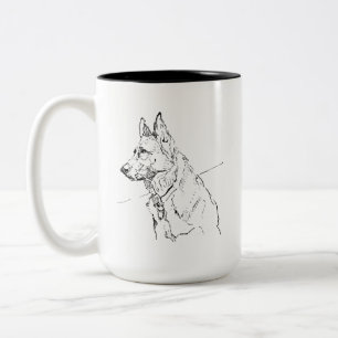Em Dois Tons Presente para Amantes de Cachorros, Caneca de Café