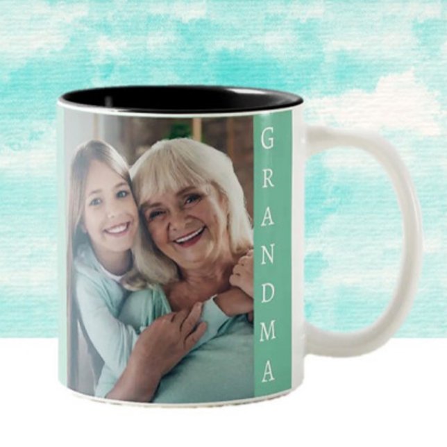 Em Dois Tons Presente perfeito para a Vovó Caneca de Café Two-T (Criador carregado)