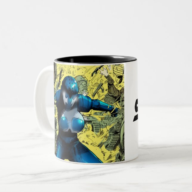 Em Dois Tons Procurador V2 caneca de café (Frente Esquerda)