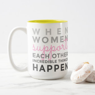 Em Dois Tons Quando as mulheres se apoiarem caneca de café