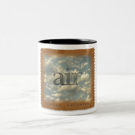 Em Dois Tons Quatro Elementos - Ar - Caneca de Café