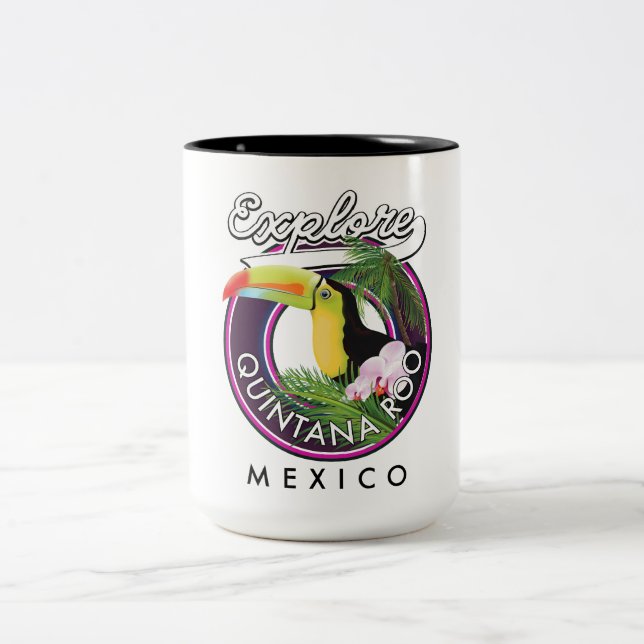 Em Dois Tons Quintana Roo praia holbox méxico. Caneca de café (Centro)