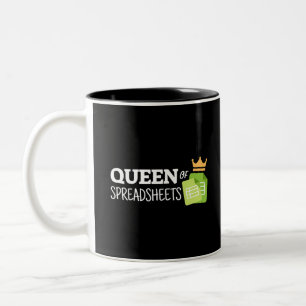 Em Dois Tons Rainha das folhas de cálculo Caneca de café de doi